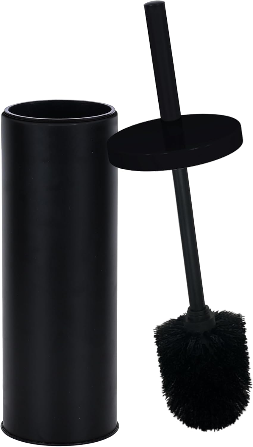 Deep & Sturdy Toilet Bowl Brush with Holder - Durable Scrubbing - Toilet Cleaners - Household Essentials - Bathroom Cleaner - Cleaning Supplies - Household Supplies, Painted Satin Gold