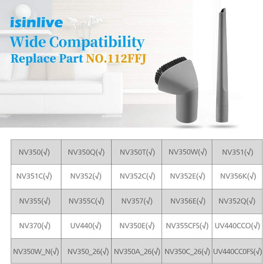 Vacuum Accessories Attachments Brush Crevice Tool for Shark Navigator Vacuum Cleaner NV350, NV352, NV355, NV356E