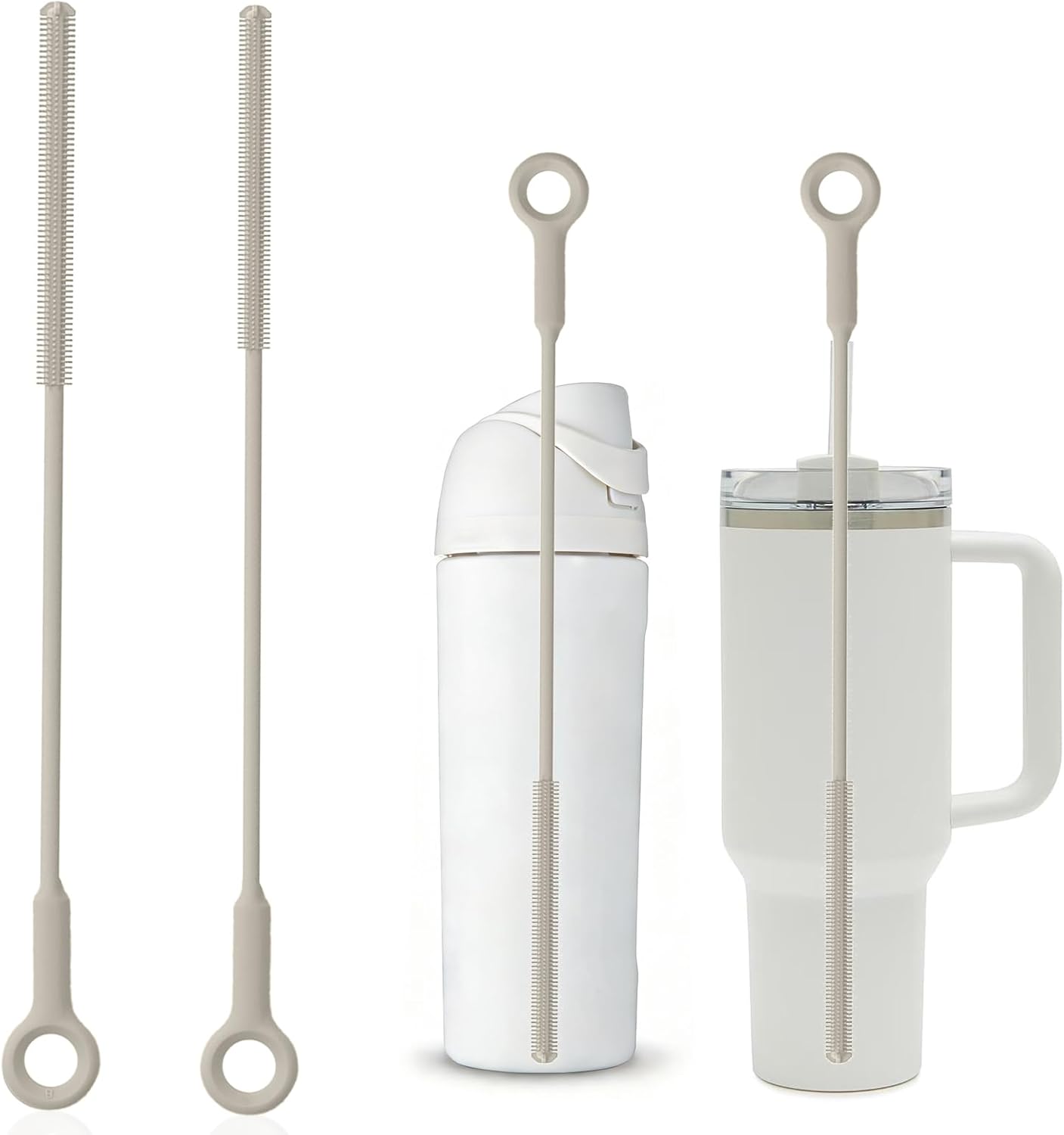 Straw Cleaner Brush Set - Raymeefa Scratch-Free Detail Cleaning for Reusable Straws & Tumblers (Blue)