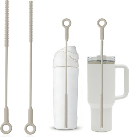 Straw Cleaner Brush Set - Raymeefa Scratch-Free Detail Cleaning for Reusable Straws & Tumblers (Blue)
