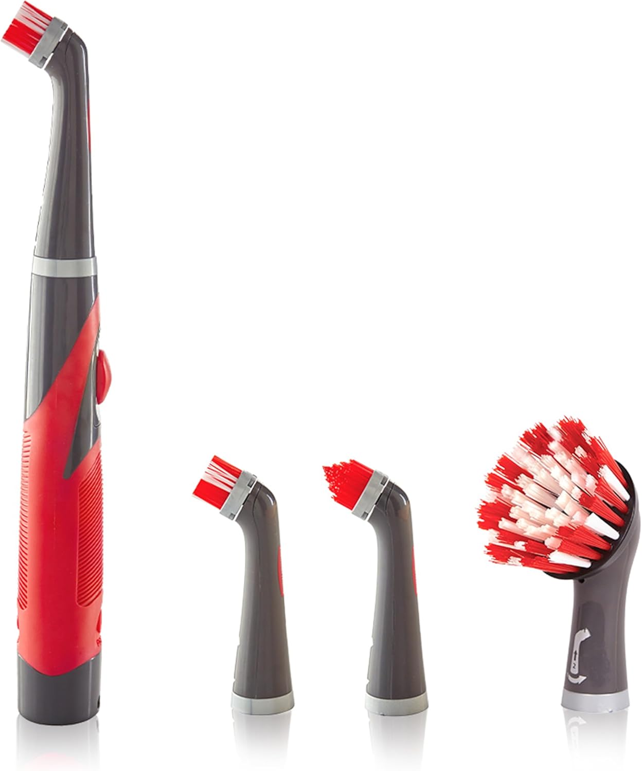 Rubbermaid Reveal Power Scrubber with Multi-Purpose & Grout Head, Cordless Electric Battery Powered Scrub Brush, Water Resistant, for Home/Kitchen/Bathroom/Grout/Tile/Shower/Tub