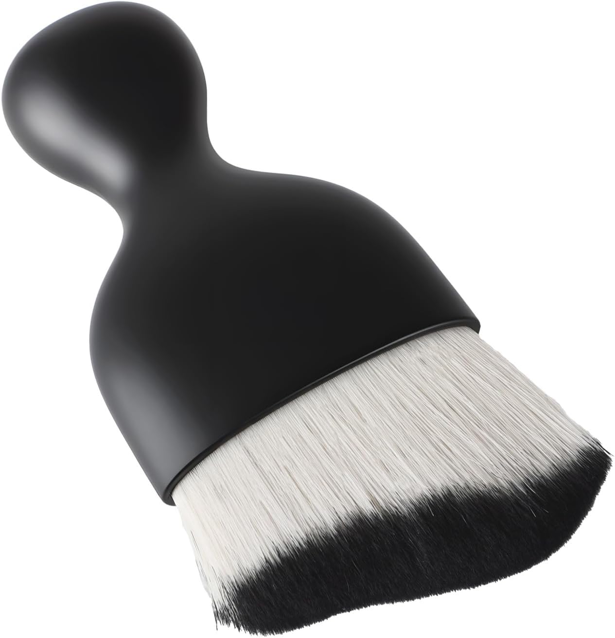 Car Detailing Brush, Soft Bristle Cleaning Brush, Scratch-Free Auto Duster Tool for Dashboard, Air Vents, Leather & Interior Cleaning (Black&Brown)