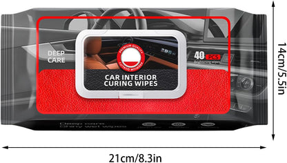 Vehicle Cleaning Wipes - Long-Lasting Multifunctional Wet Cloth, Glass and Oil Film | Automotive Trailer RV Sedan Pickup Bike Tractor Truck Dashboard Interior Exterior Maintenance