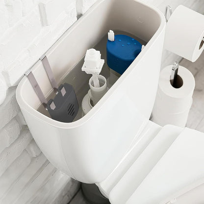 Toilet Tank Tablet Holder, Hanging Toilets Bowl for Toilets Tank Tablet, Plastic & Stainless Steel Tablets Organizer Reduces Dissolved Residue Buildup, Toilet Tank Accessory, White