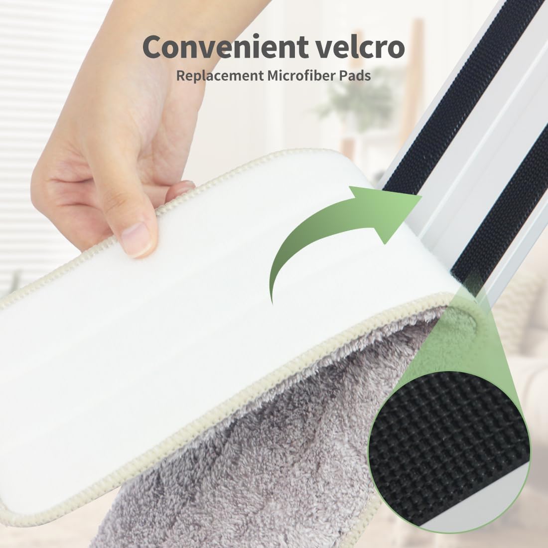 CQT Commercial Flat Microfiber Floor Mop Cleaning System 18" Inch Wet Dry and Dust Hardwood with 4 Washable Pads Cleaner for Laminate Tile Stainless Steel Handle and Extension (PT12-WET)
