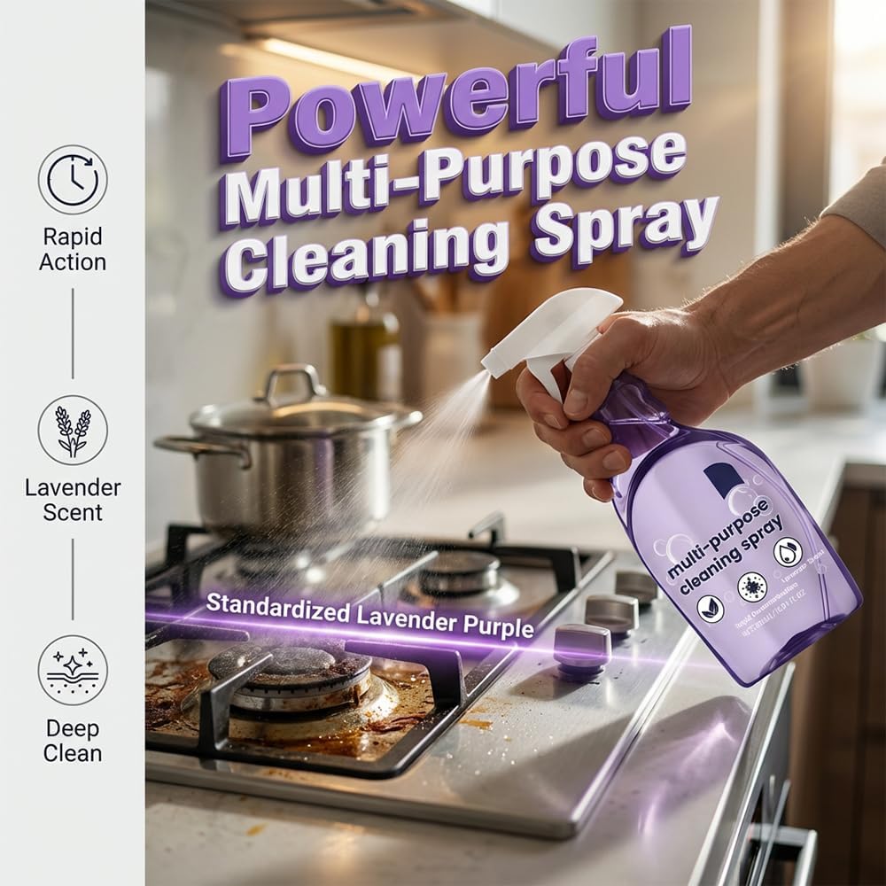 Fliwos Spray Oven Cleaner, 2026 Upgraded All-Purpose Spray Cleaner with Concentrated Cleaning Tablets, Multi-Surface Cleaning Spray for Oven, Grill, Kitchen, Bathroom and Home (1 Bottle+18 Pcs)