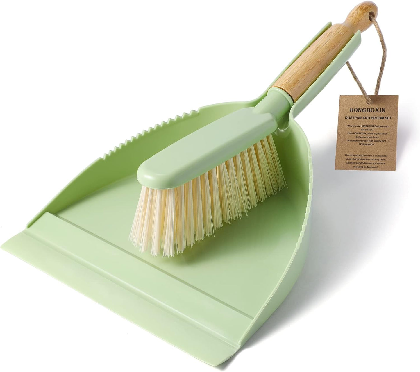 Small Dustpan and Brush Set - Mini Broom with Dustpan Set, Handheld Broom and Dust Pan Combo Set for Home, Pet Care, Car, 14 x 8.7 inch, Grey