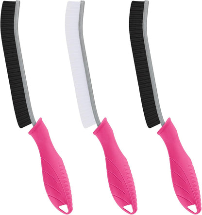 FOOGWEE Hard Bristle Crevice Cleaning Brush - Cleaning Tools for Household Use, Multifunctional Gap Cleaning Supplies for Kitchen, Bathroom, Toilet, Window, Vehicle, Faucets, Grout, Home (Black)