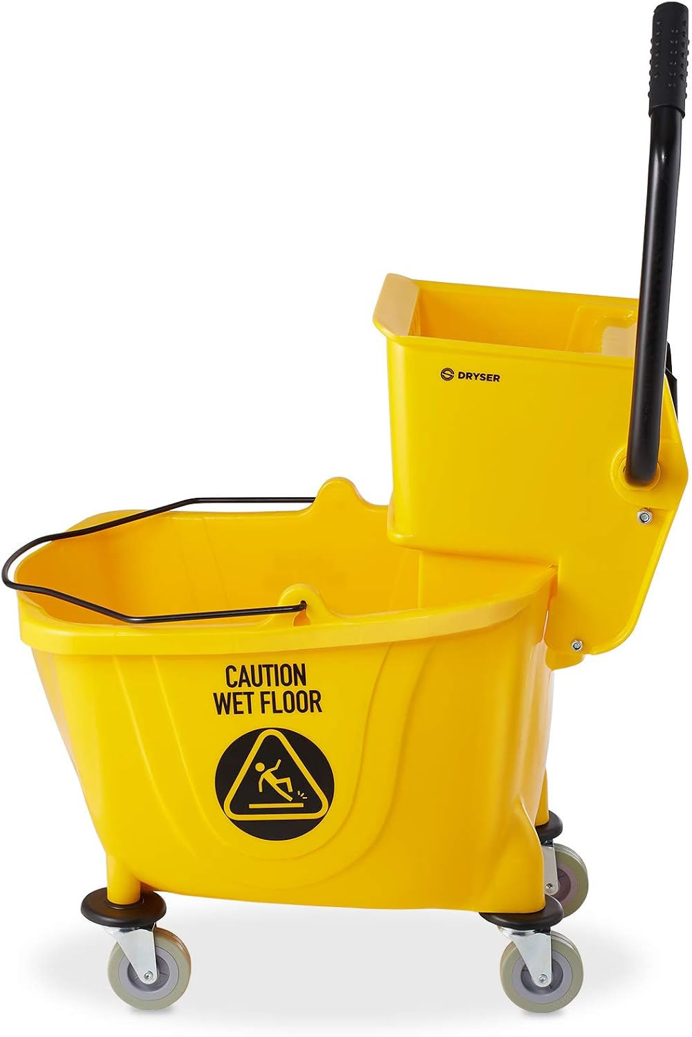 Dryser Commercial Side Press Wringer Combo Mop Bucket, 33 Quart, Blue