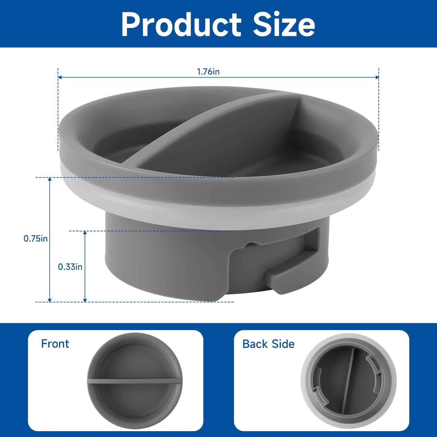 Dishwasher Rinse Aid Cap Replacement Rinse Aid Cap Compatible with Whirlpool KitchenAid IKEA Amana Jenn-Air Dishwasher Replace#: W10524919 WPW10524919 W10524923