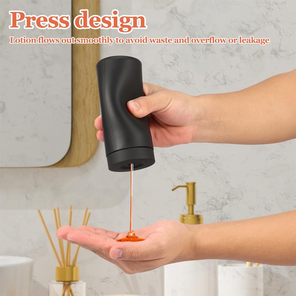 Dish Soap Dish Dispenser, Silicone Squeeze Washing Up Liquid and Hand Soap Refillable Bottles, 240ml Refillable Dishwashing Liquid Dispensing(Color:Blue)