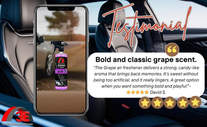 3E Car Air Freshener Premium Baby Powder Scent 16 fl oz – Professional Automotive Air Freshener & Odor Eliminator, Long-Lasting Interior Fragrance for Cars, Trucks, SUVs, RV, Home & Office