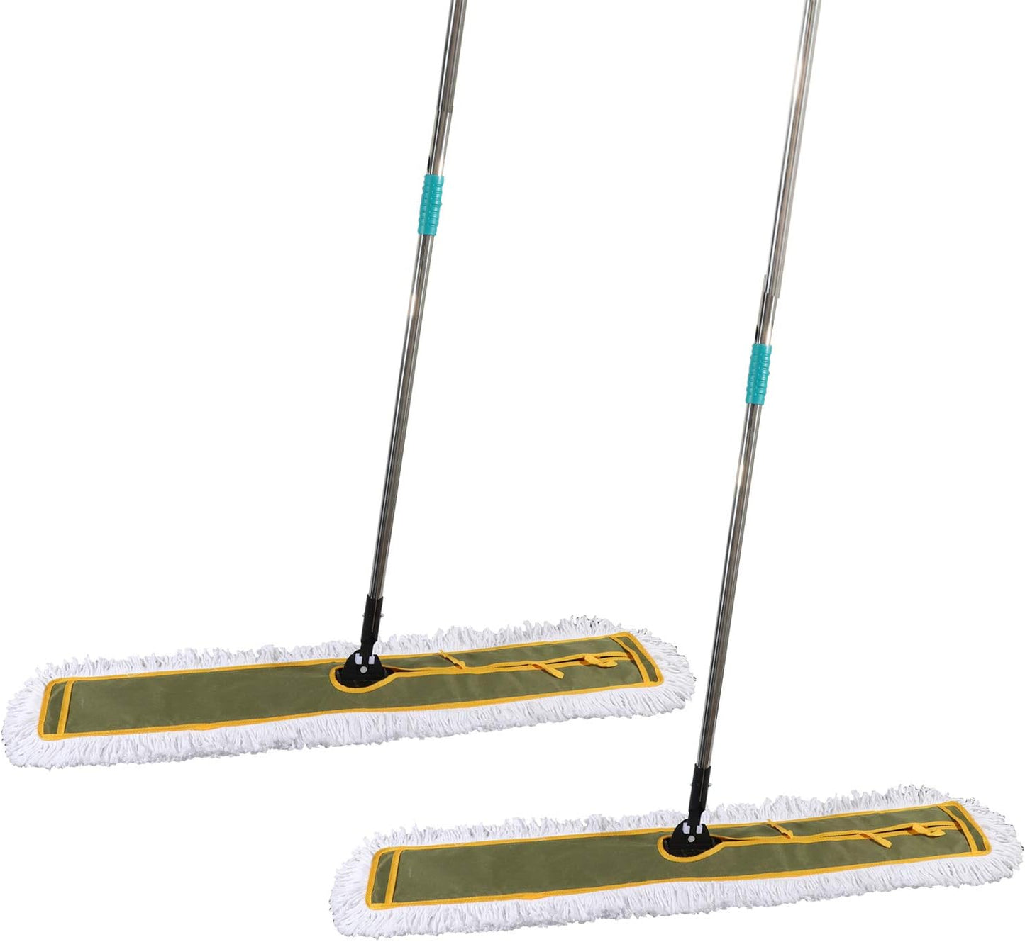 OFO 36inch Industrial Commercial Dust Mop 2 Sets //Heavy Duty Dust Mop // 63inch Length Stainless Steel Handle //Easily Clean Large Area Factory,Shopping Mall,Garage