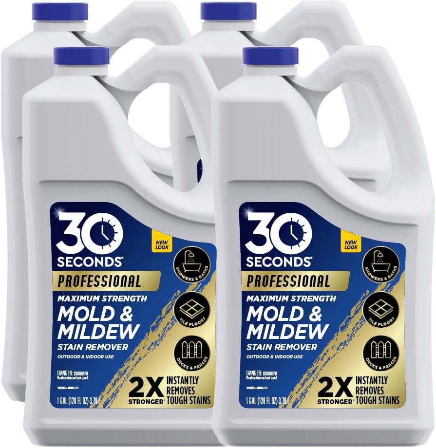 30 SECONDS Pro Mold and Mildew Stain Remover | Scrub Free | Brighter Results Instantly | Ready To Use | 32 Fl. Oz.