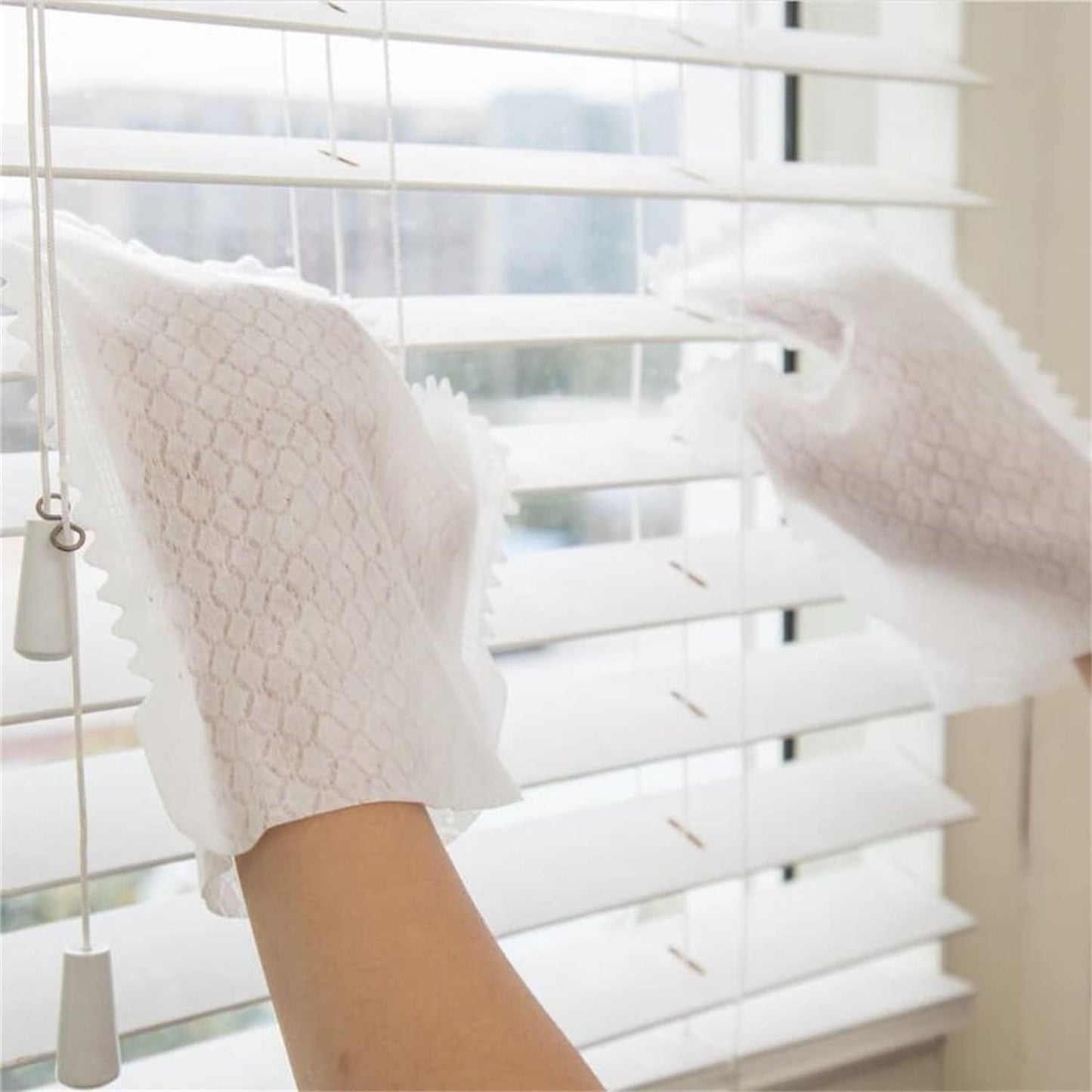 Home Dust Removal Gloves, Microfiber Fish Scale Cleaning Duster Glove, Washable, Reusable Wet & Dry Kitchen Mitt