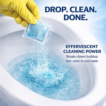 CREW CBD540731 Toilet Bowl Cleaner Easy Paks, Packets Foam & Dissolve to Leave Toilet & Urinal Sparkling Clean, Fresh Floral Scent, Paks, 90-Count