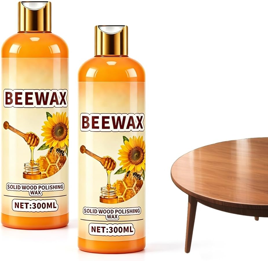 Beeswax Wood Polish, 2026 New Natural Beeswax Furniture Polish and Cleaner Micro Molecularized Essential Oil Spray Furniture Restorer for Floors Cabinets Tables (1PCS 120ML)