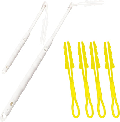 Replacement Handles Compatible with Swiffer Duster Refill, Swiffer Duster Extended Handle,Foldable & Extendable Dust Handle Only(White 3pcs)