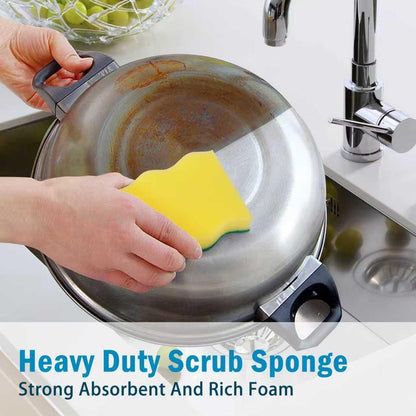 AIDEA Sponges Kitchen, XL Heavy Duty Dish Sponge, Cleaning Dish Scrubber Sponge for Home and Kitchen, Extra Large Cleaning Supplies for Pots, Pans, 24 Pack