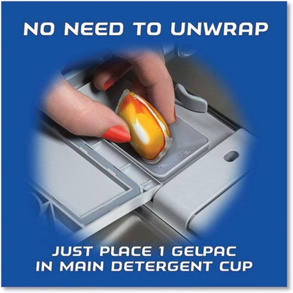 Dish Detergent Gelpacs, Orange Scent, Box of 32 Gelpacs, 8 Boxes/Carton