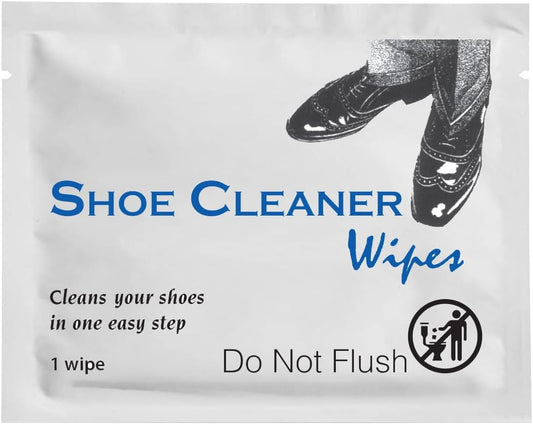 Diamond Wipes Pre-Moistened Shoe Shine Wipes, Streak-Free Shoe Cleaner Pack of 50 Individually Wrapped Wet Wipes - Use On Leather, Travel Essentials