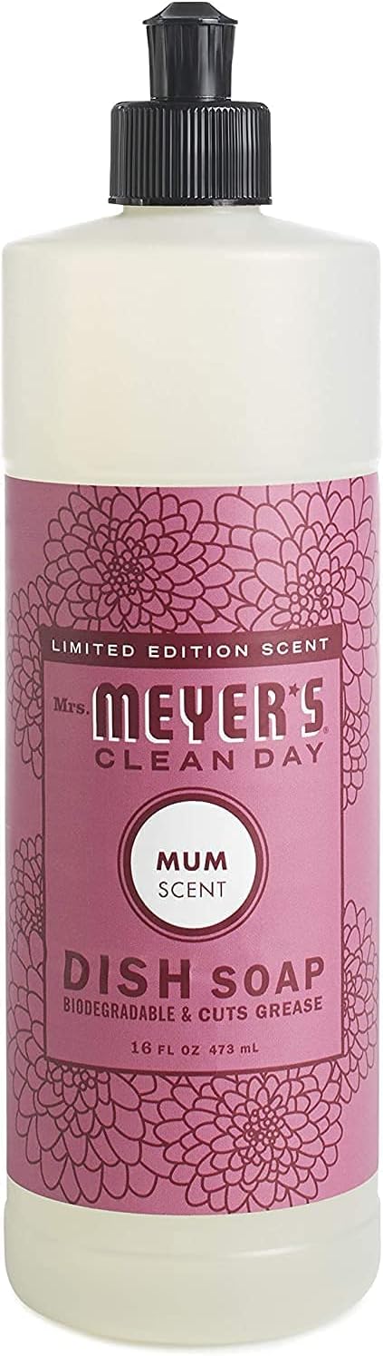 Mrs. MEYER'S CLEAN DAY Liquid Dish Soap 3 Pack Variety, Acorn Spice, Apple Cider, Fall Leaves, 16 OZ Each, 1 CT