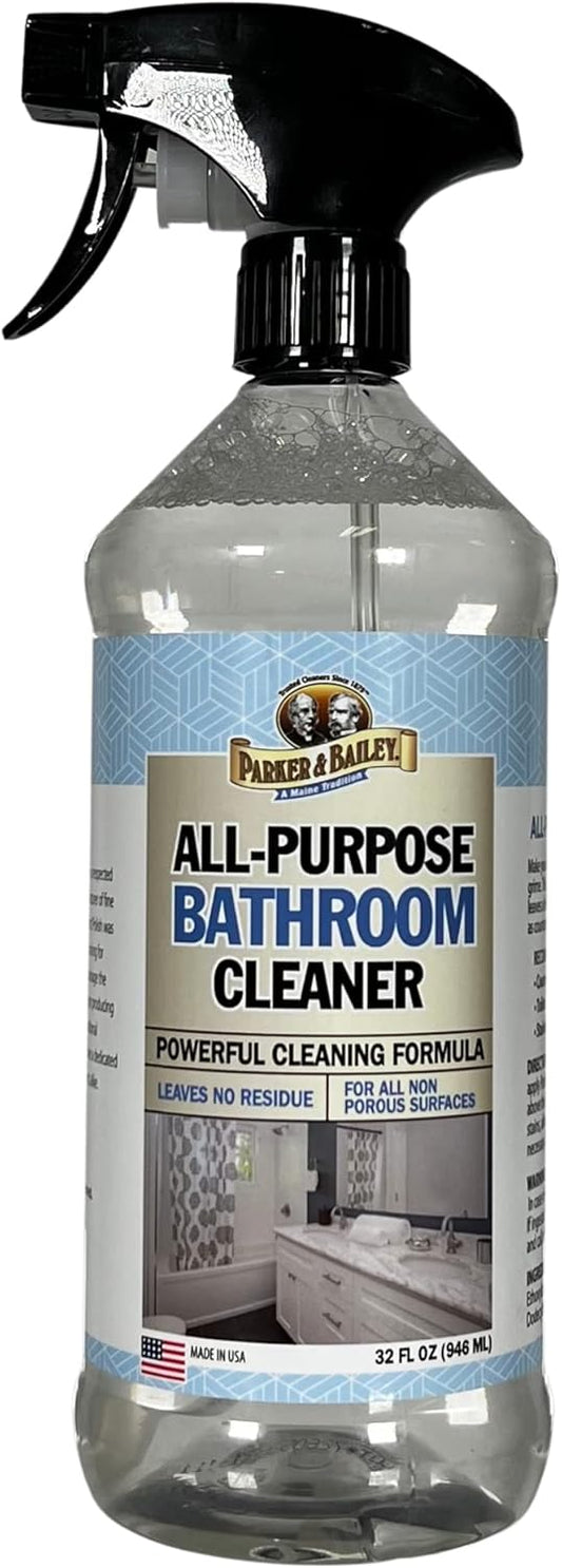 Parker & Bailey All-Purpose Bathroom Cleaner - Bathroom Cleaner Shower Cleaner Spray Tub Cleaner Soap Scum Remover for Shower Hard Water Stain Remover Household Cleaning Spray, 32 Oz