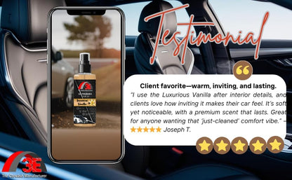 3E Car Air Freshener Premium Baby Powder Scent 16 fl oz – Professional Automotive Air Freshener & Odor Eliminator, Long-Lasting Interior Fragrance for Cars, Trucks, SUVs, RV, Home & Office