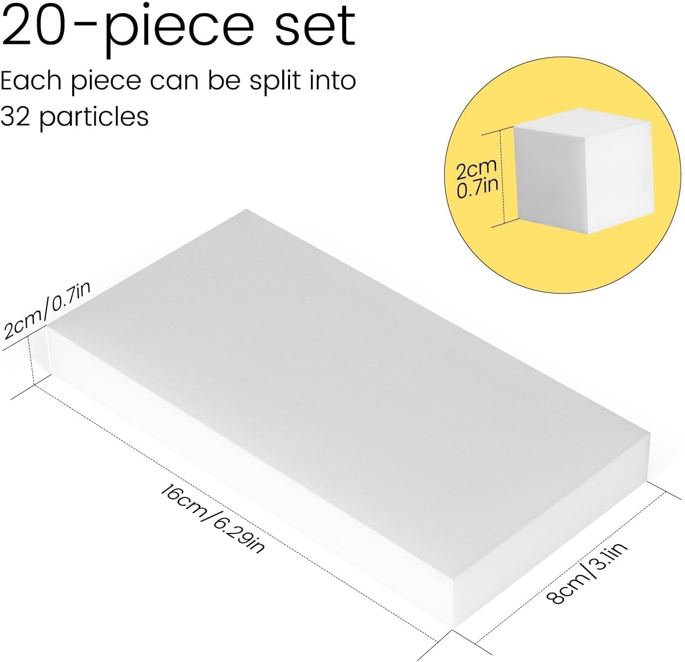 Trendbox 50 Pack Melamine Sponges Magic Cleaning Sponges in Bulk Melamine Foam for Dishes Eraser Sponges for Cleaning