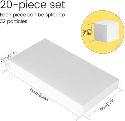 Trendbox 50 Pack Melamine Sponges Magic Cleaning Sponges in Bulk Melamine Foam for Dishes Eraser Sponges for Cleaning