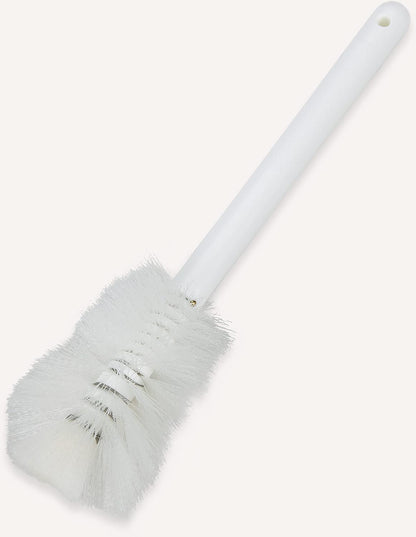 SPARTA Large Water Bottle Brush Ideal for Wide-Mouth Jars, Bottles and Tumblers, Dishwashing Tool with Handle for Home and Commercial Kitchens, Plastic, 12 Inches, White