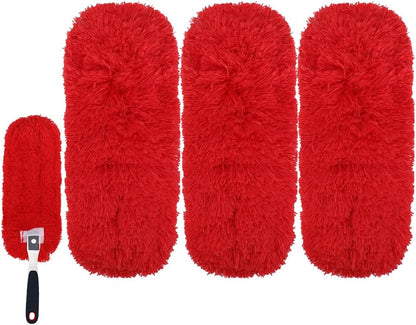 Reusable Microfiber Duster Refills Compatible with OXO & MR.SIGA Duster - Washable Duster for Household Cleaning Dusting Furniture Blind Ceiling Fan - 3Pack Grey(Handle NOT Included