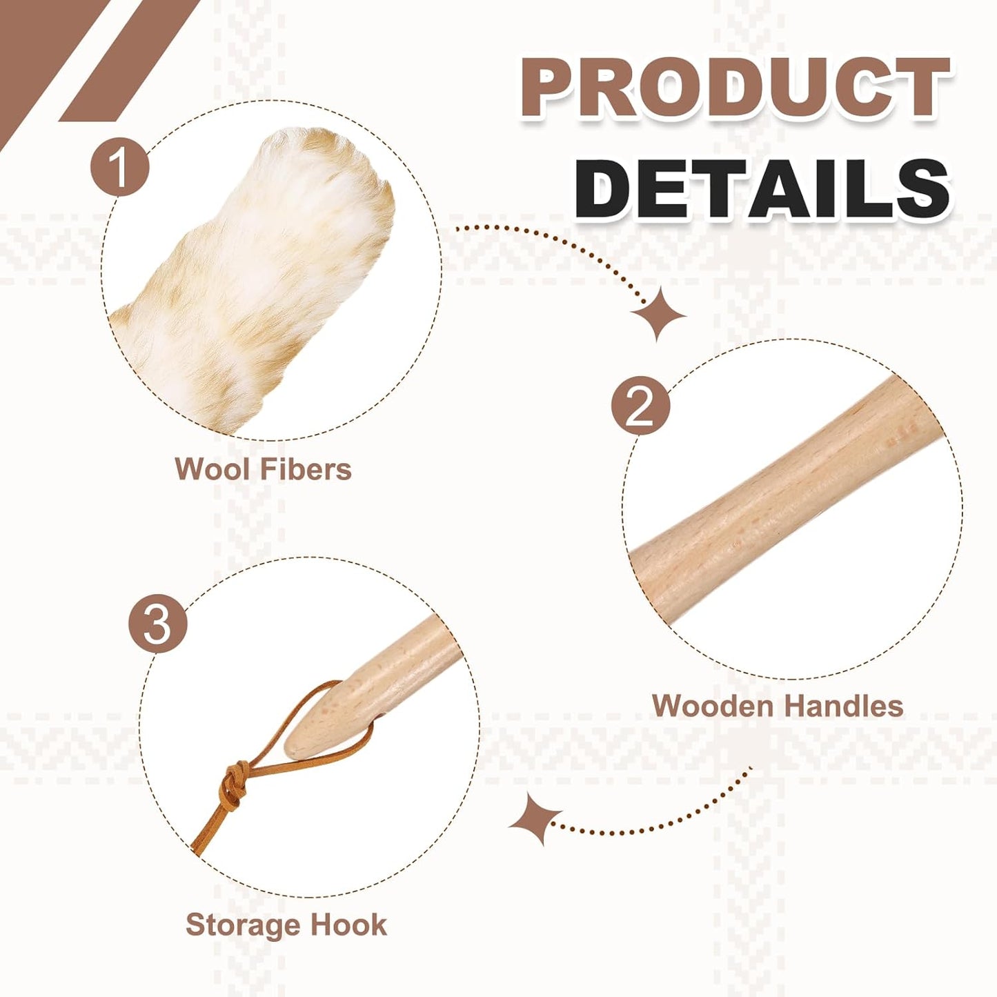uxcell Wool Duster, 14.2" Natural Feather Cleaner Household Cleaning Duster with Solid Wooden Handle for Cleaning Fans Window Blinds Shelves Furniture, Pink