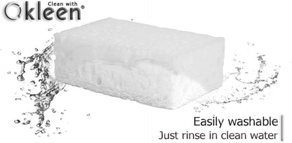 Green Multi Use Scrub Sponge. Made in Europe. 9 Pack, 4.3x2.8x1.4 inches. Odorless Heavy Duty and Non Scratch Fiber. Best, Durable, Delicate, Porous, Non Cellulose Kitchen Sponges and Scrubbers