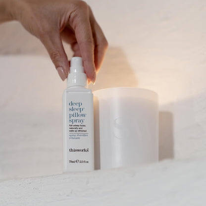 THISWORKS Deep Sleep Pillow Spray – Fast-Acting Natural Formula with Lavender for Relaxation and Restful Sleep – 35 ml (1.2 fl oz) Mini Travel Size