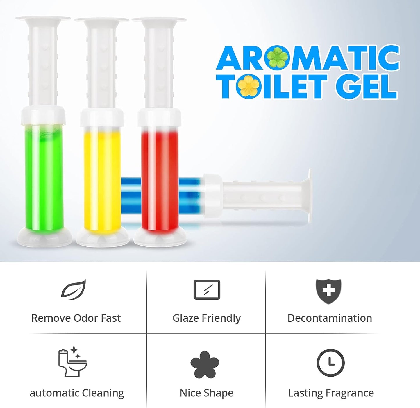 **84 Flowers** Toilet Gel Stamp | Long-Lasting Toilet Bowl Cleaner & Scent Freshener | Adhesive Gel Stamps for Fresh Fragrant Bathroom (Mix Scent)