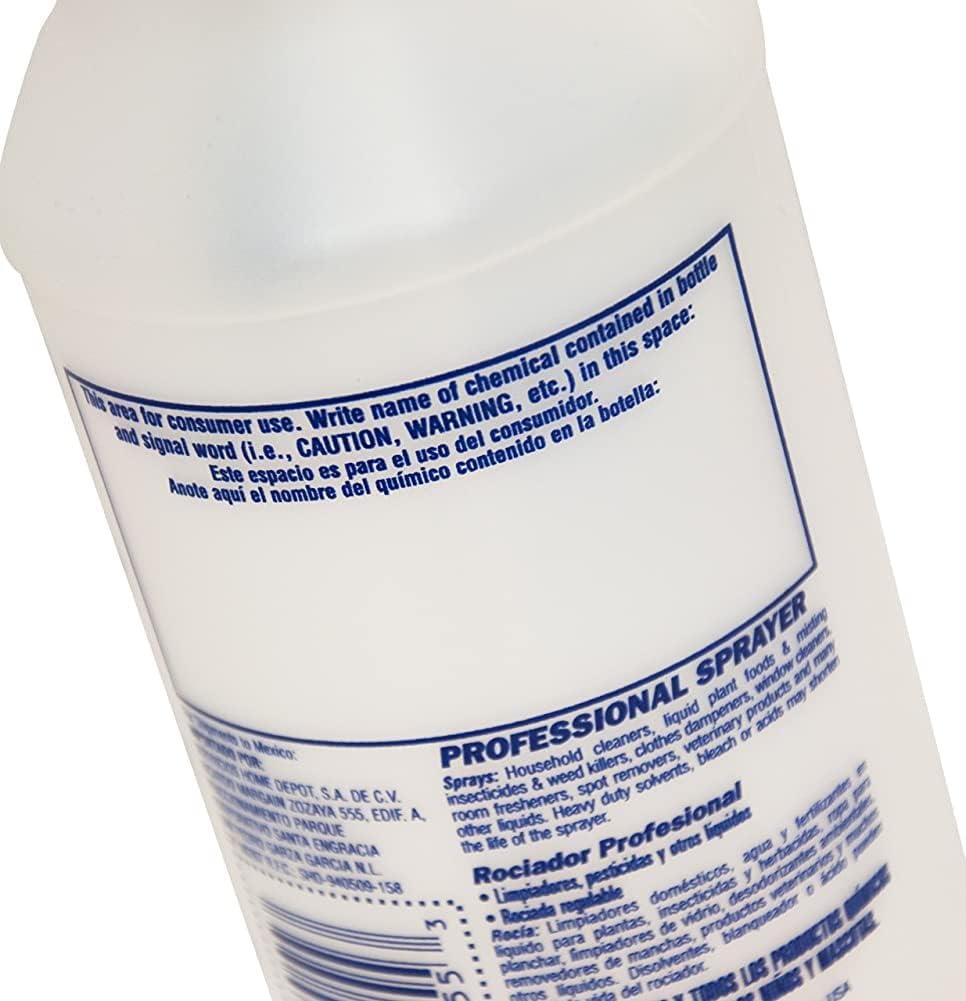 Zep Professional Sprayer Bottle - 32 oz (Case of 12) - HDPRO1 - Versatile Adjustable Nozzle Spray Bottles with a Fine Mist or Powerful Spray, Refillable for Diluted Concentrate