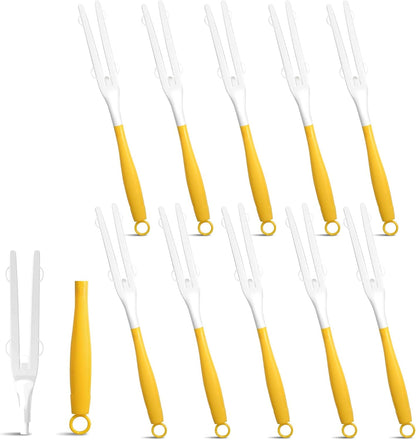 3 Pack Replacement Duster Handles – Compatible with Swiffer Duster Refills, Extendable & Detachable Mop Handles for Tight Spaces (Yellow)