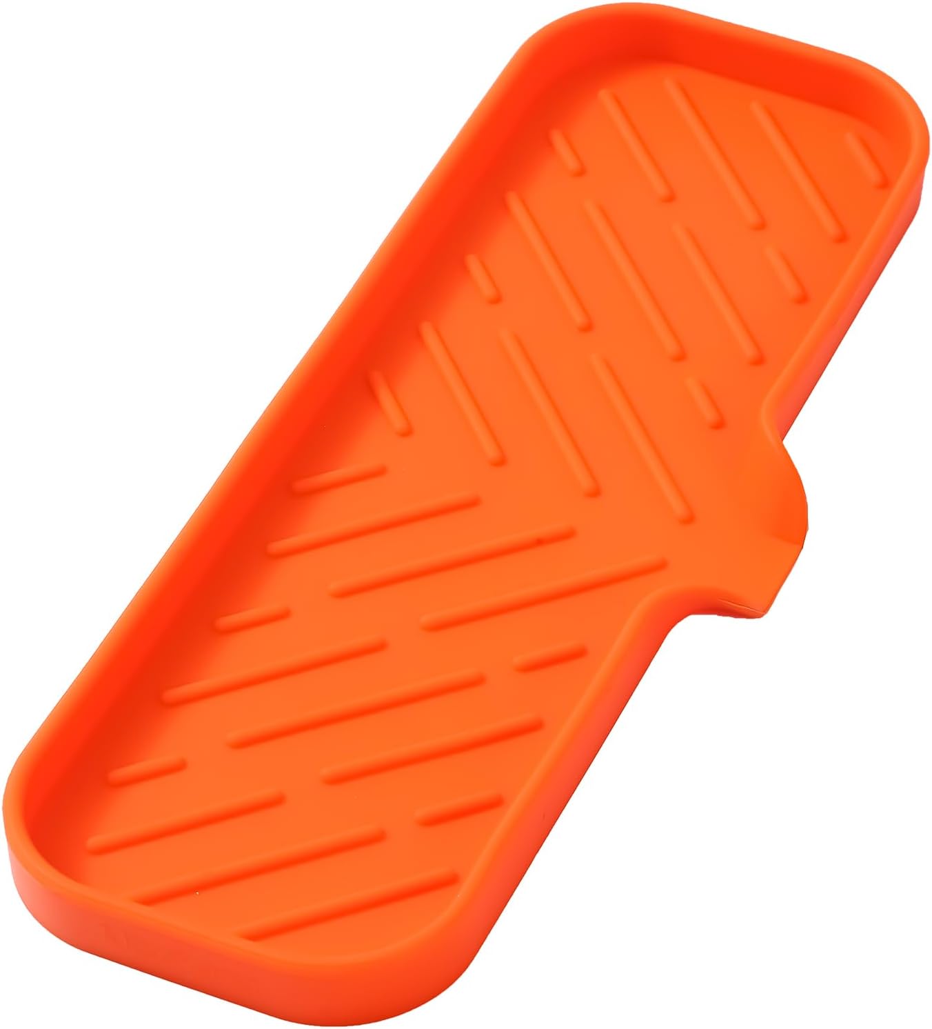 MicoYang Silicone Bathroom Soap Dishes with Drain Spout-Bathroom and Kitchen Sink Organizer,Sponge Holder,Dish Soap Tray,Perfect for Dispenser,Scrubber,Bottle,Cup on Sink or Counter-Black 4.9"×3.2"