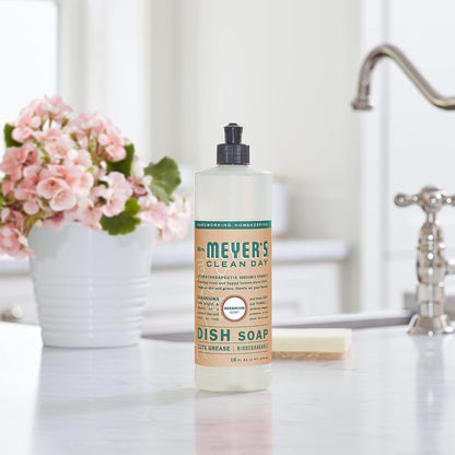 Mrs. MEYER'S Kitchen Set, Dish Soap, Hand Soap, and Multi-Surface Cleaner, 3 CT (Snowdrop)