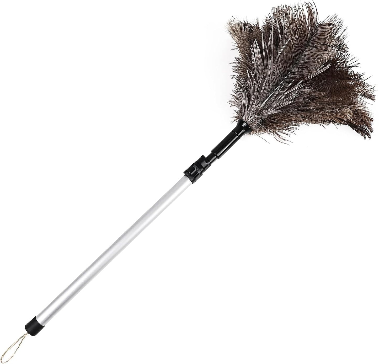 Lambswool Extendable Duster 29-110 Inch, Anti-Static Flexible Head, Stainless Steel Pole for High Ceilings, Fans, Interior & Roof Dusting.