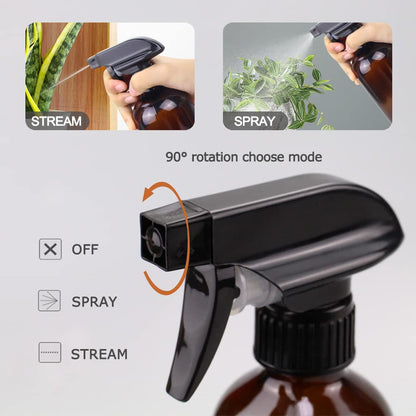 Wedama Amber Glass Spray Bottles, 16 oz Glass Spray Bottles for Cleaning Solutions and Essential Oils, Refillable Empty Spray Bottle with Adjustable Nozzles for Alcohol, Plant and Hair Care (1 Pack)