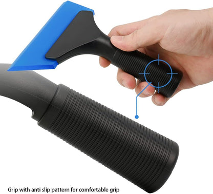 FOSHIO Small Squeegee with 5 Inch Dark Blue Rubber Blade Mini Wiper Window Tinting Tools for Mirror Glass Window Cleaner with Non-Slip Handle, 2 Pack