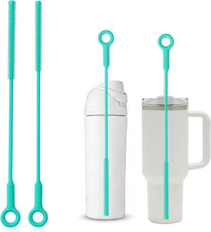 Straw Cleaner Brush Set - Raymeefa Scratch-Free Detail Cleaning for Reusable Straws & Tumblers (Blue)