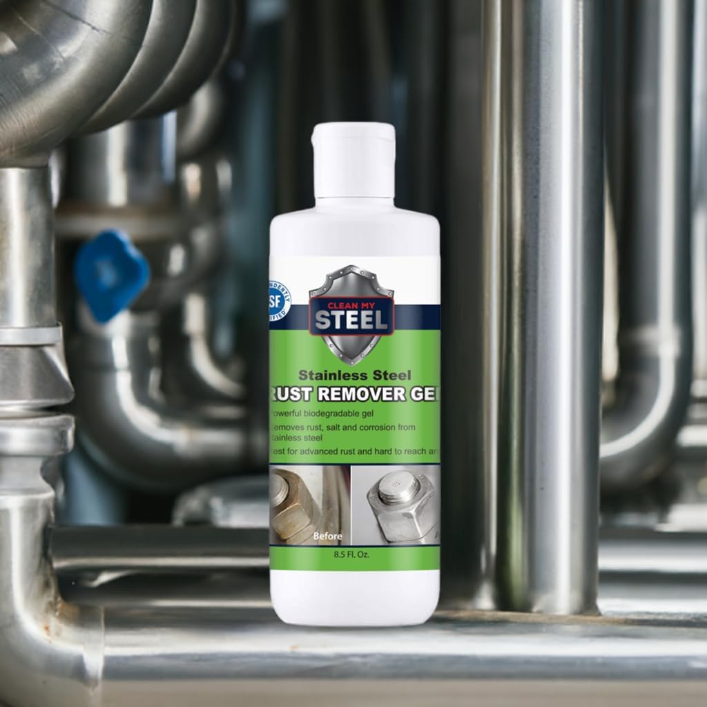 CLEAN MY STEEL Innoshine B570 Stainless Steel Rust Remover and Cleaner, NSF Certified, Approved for Food Contact Areas, 4 oz