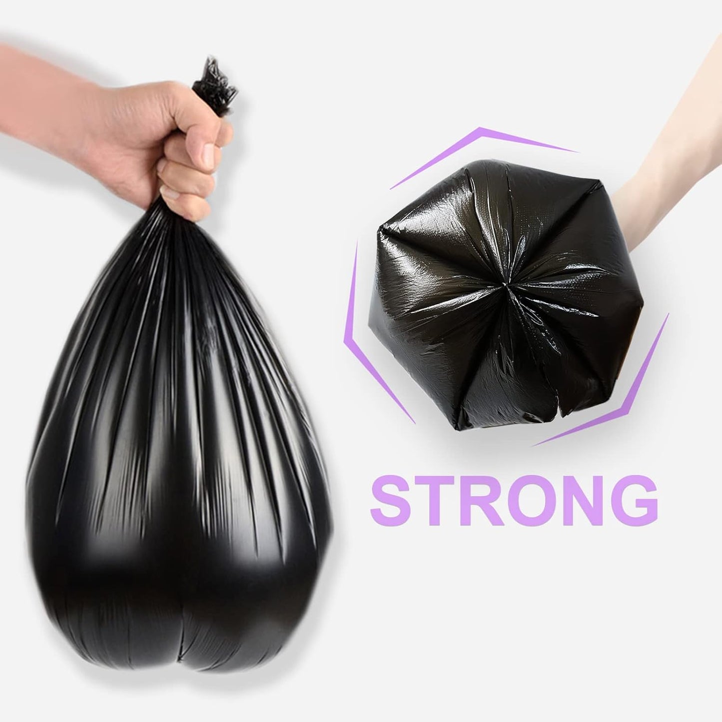 Small Trash Bags, Inwaysin Small Garbage Bags 4-6 Gallon Biodegradable Can Liners Thicken, Size Expanded, White 200 Counts