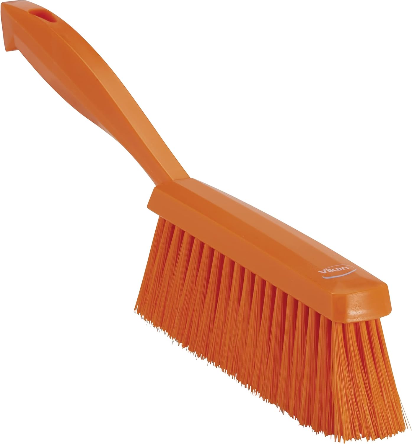 Vikan 45871 Bench Cleaning Brush, Polypropylene/Polyester Soft Bristle Dustpan Brush & Sweeper With Handle, 14-Inch, Pink