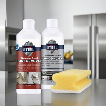 CLEAN MY STEEL Innoshine B570 Stainless Steel Rust Remover and Cleaner, NSF Certified, Approved for Food Contact Areas, 4 oz