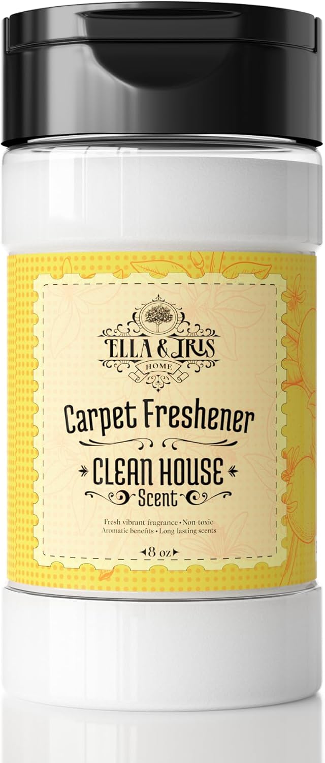 Ella & Iris Home Jamaican Hibiscus Carpet Freshener – Tropical Scent Natural Odor Eliminator & Deodorizer | Safe for Carpets, Rugs, Upholstery & Car Interiors | Made with Baking Soda