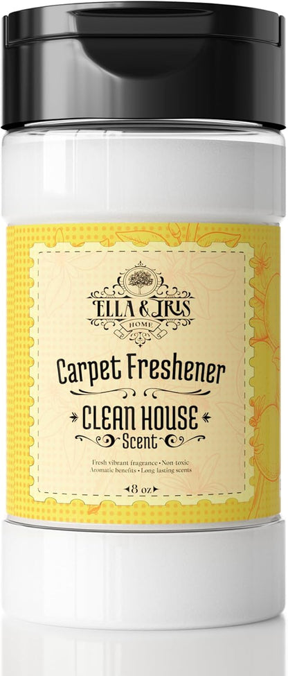 Ella & Iris Home Jamaican Hibiscus Carpet Freshener – Tropical Scent Natural Odor Eliminator & Deodorizer | Safe for Carpets, Rugs, Upholstery & Car Interiors | Made with Baking Soda